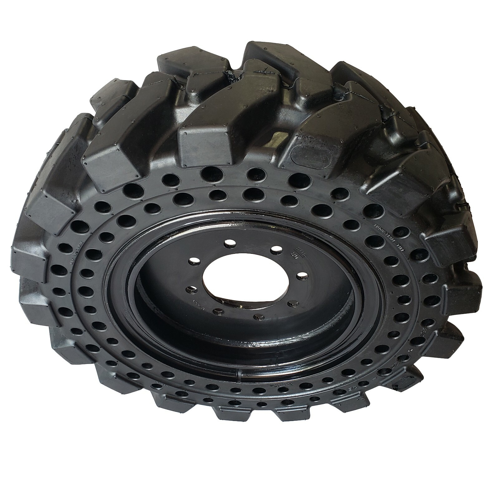 10x16.5 Tire Solid Skid Steer Tires (4 Tires & Wheels) CASE 30x10-16.5