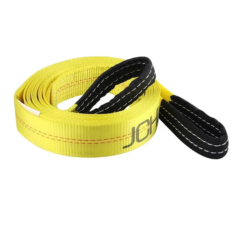 Recovery Tow Strap with Reinforced Loops 2Inx20Ft Heavy Duty 24000Lb Break Stre