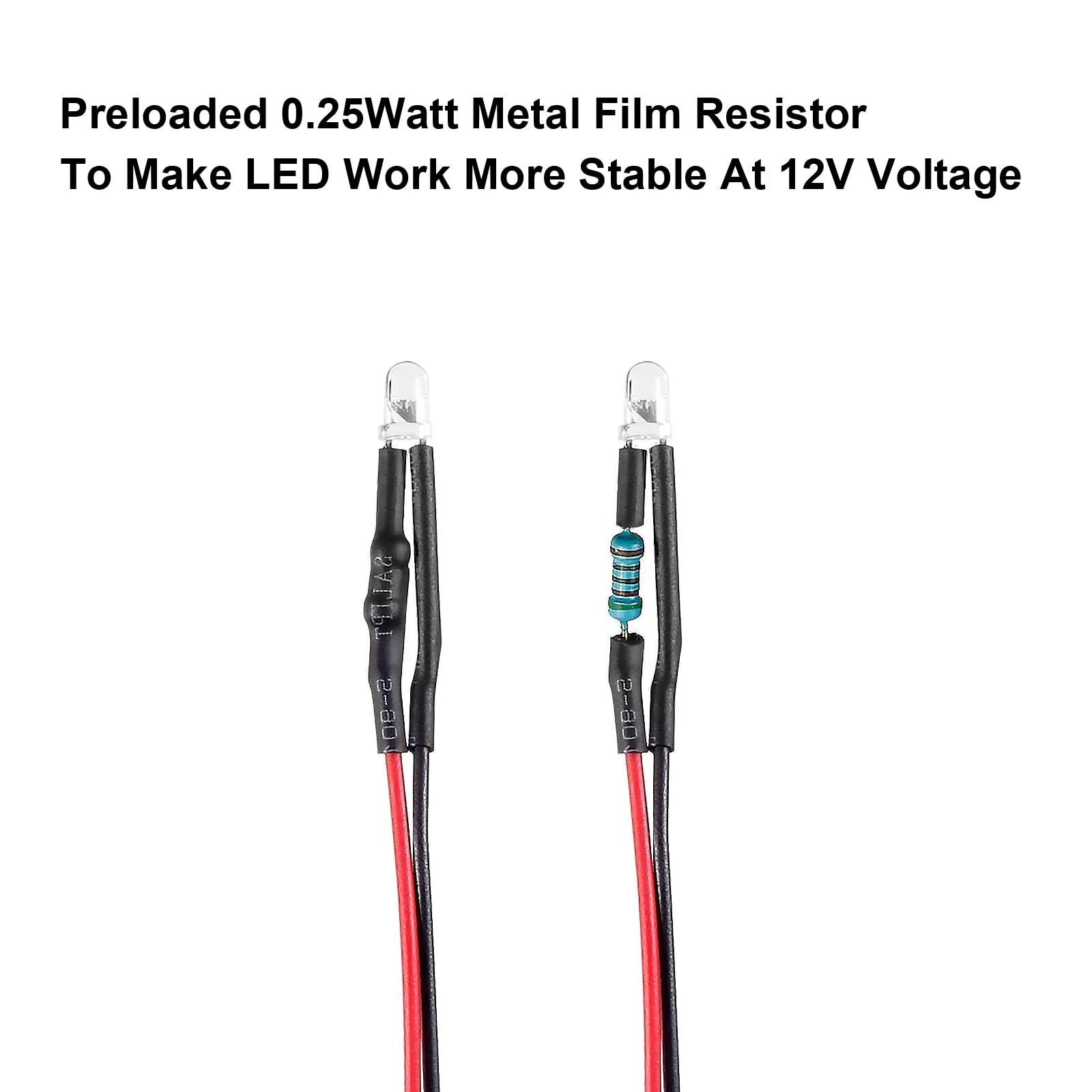 100X 3mm Pre Wired DC5V-12V Micro LED Lights Emitting Diodes Mini Bulbs Lamp NEW