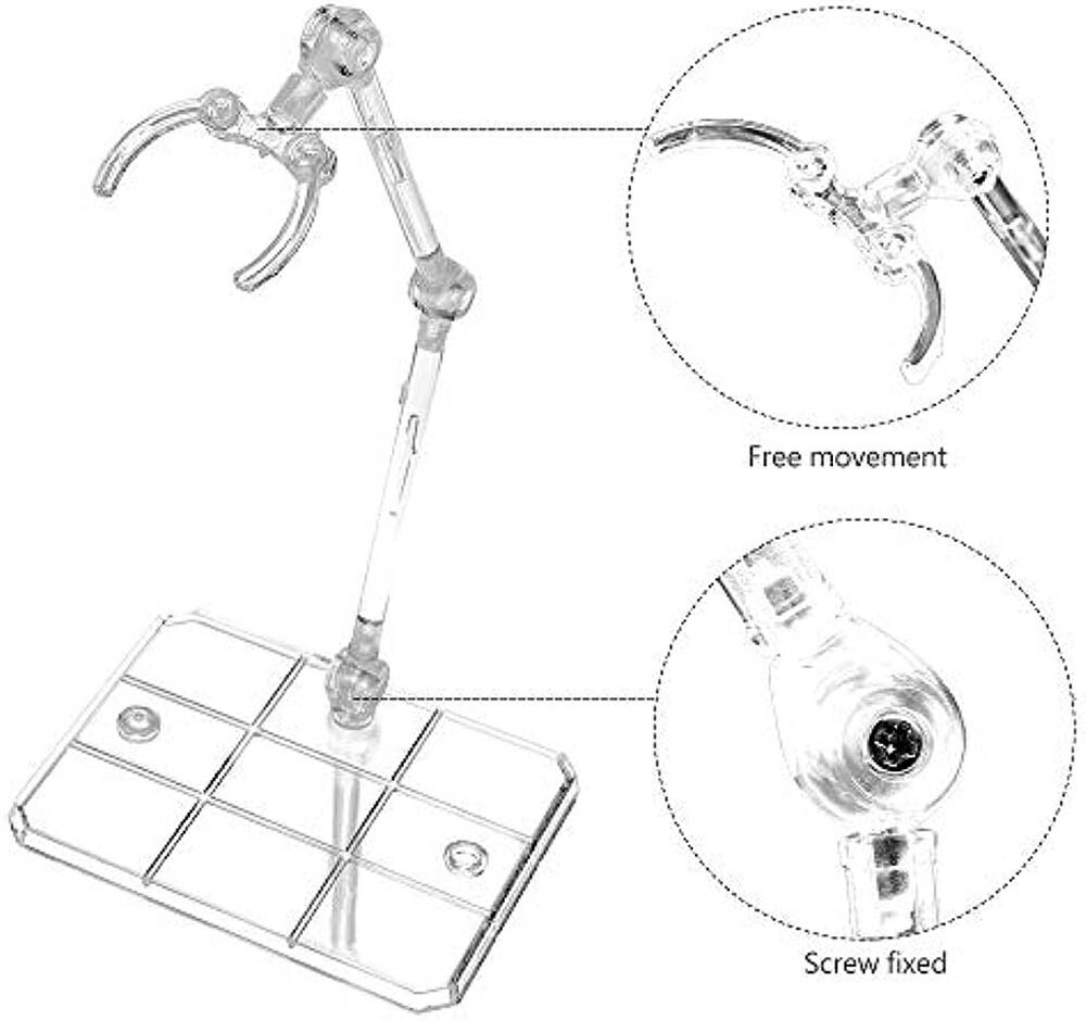 12Pc HG144 Adjustable Action Figure Display Holder Base Doll Model Support Stand