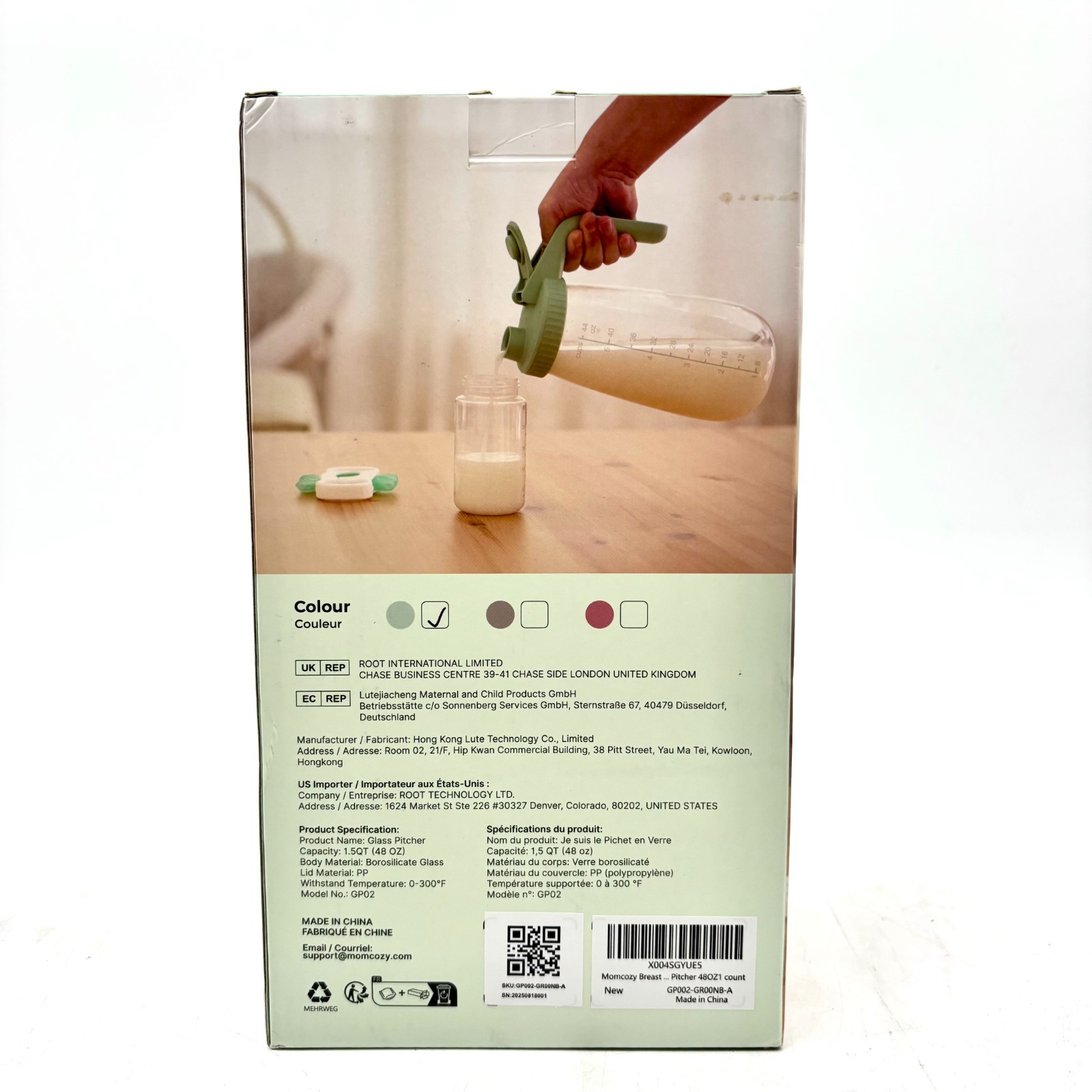 Momcozy GP02 Leak-Resistant Glass Pitcher For Breast Milk (1.5 QT / 48 OZ)