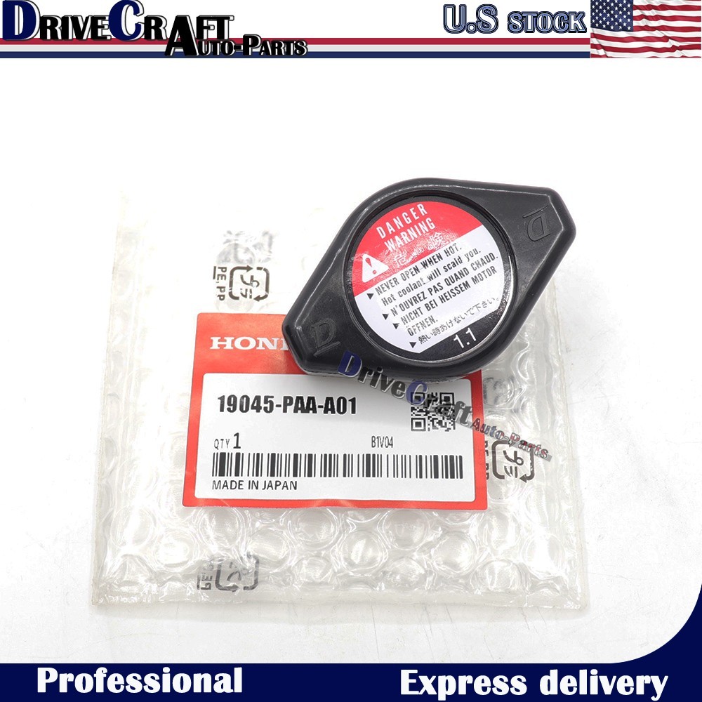 OEM Black Cooling Radiator Cap for Honda Accord Civic CR-V Fit Acura MDX RDX TLX