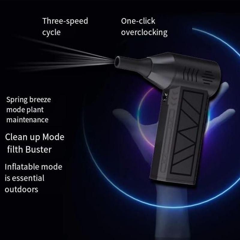 Electric Air Duster Cordless Mini Jet snow Blower Portable Turbo Fan with LED