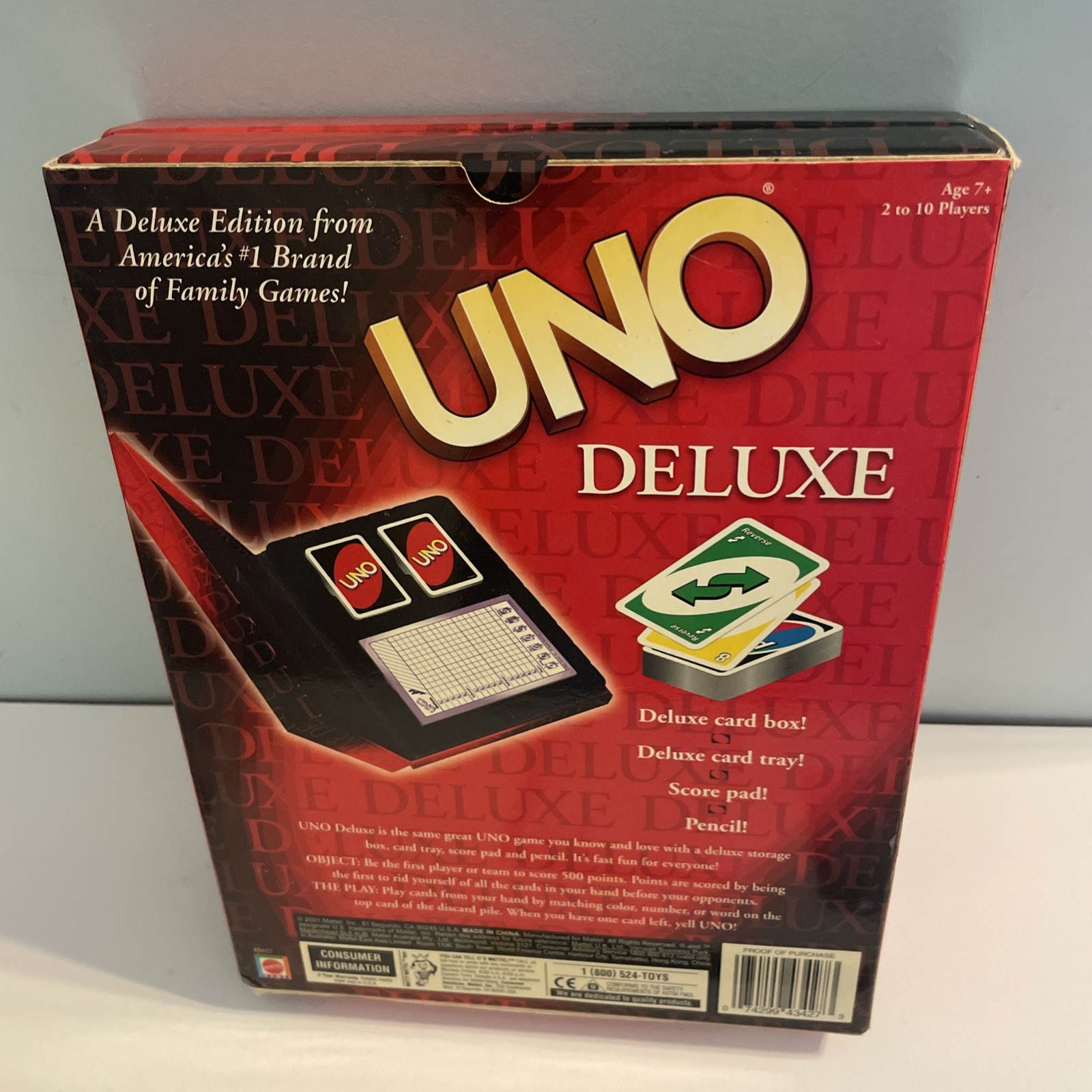 Uno Deluxe Edition Card Game. Near Mint Condition ( See Photos )