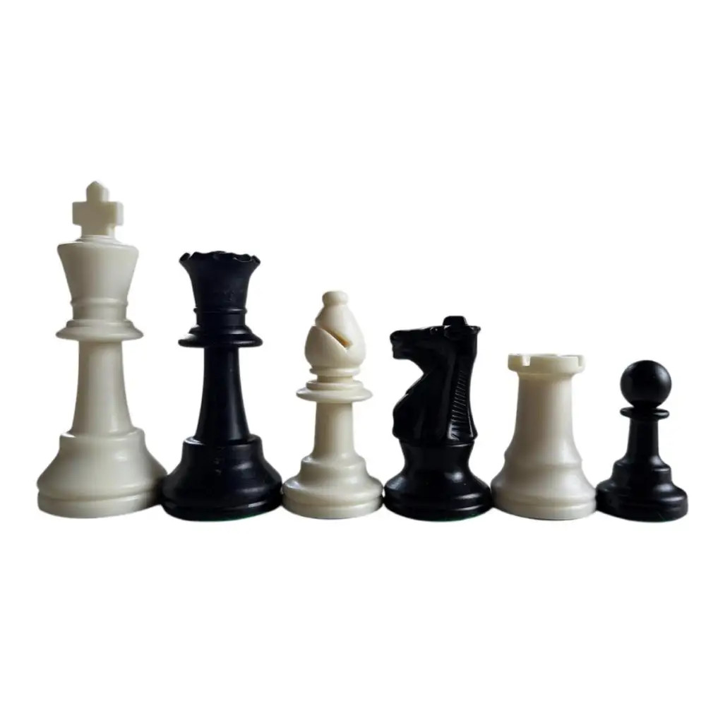 Triple Weighted Club Special Plastic Chess Set - Gloss Finish