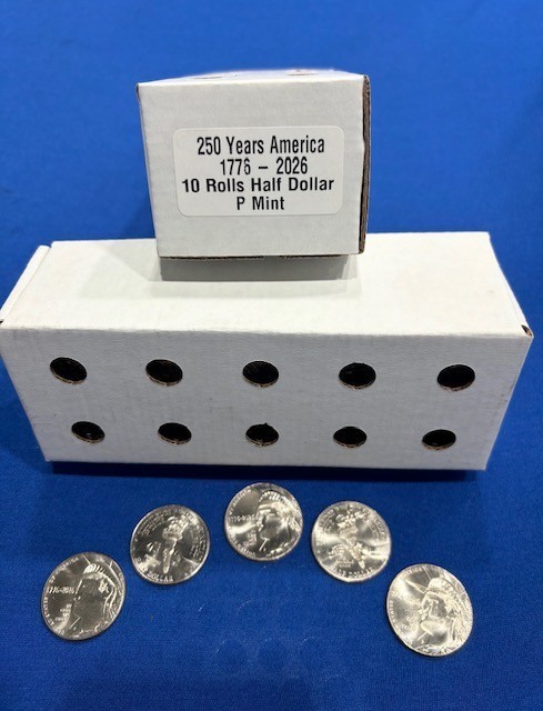 10 Roll set of Mint 2026 Half Dollar Philadelphia - Free Shipping