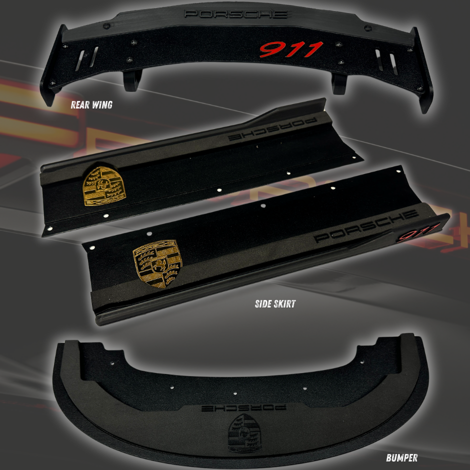 Bittydesign P-GT3R Porsche compatible Body Kit Black StupidRC