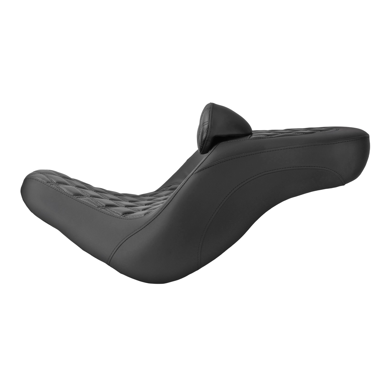Diamond Driver Passenger Seat w/ Backrest For Harley Low Rider FXLRS 2018-2025
