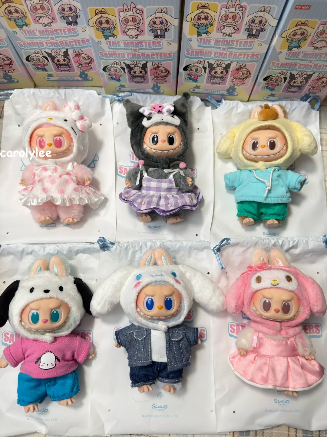 Authentic The Monsters X Sanrio Characters Series Toy Blind Box Figures Plush