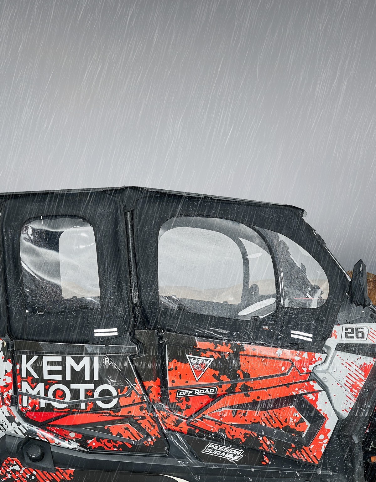 UTV Upper Door Framed Cab Enclosure for Polaris RZR XP 4 1000 XP 4 Turbo 2019-23