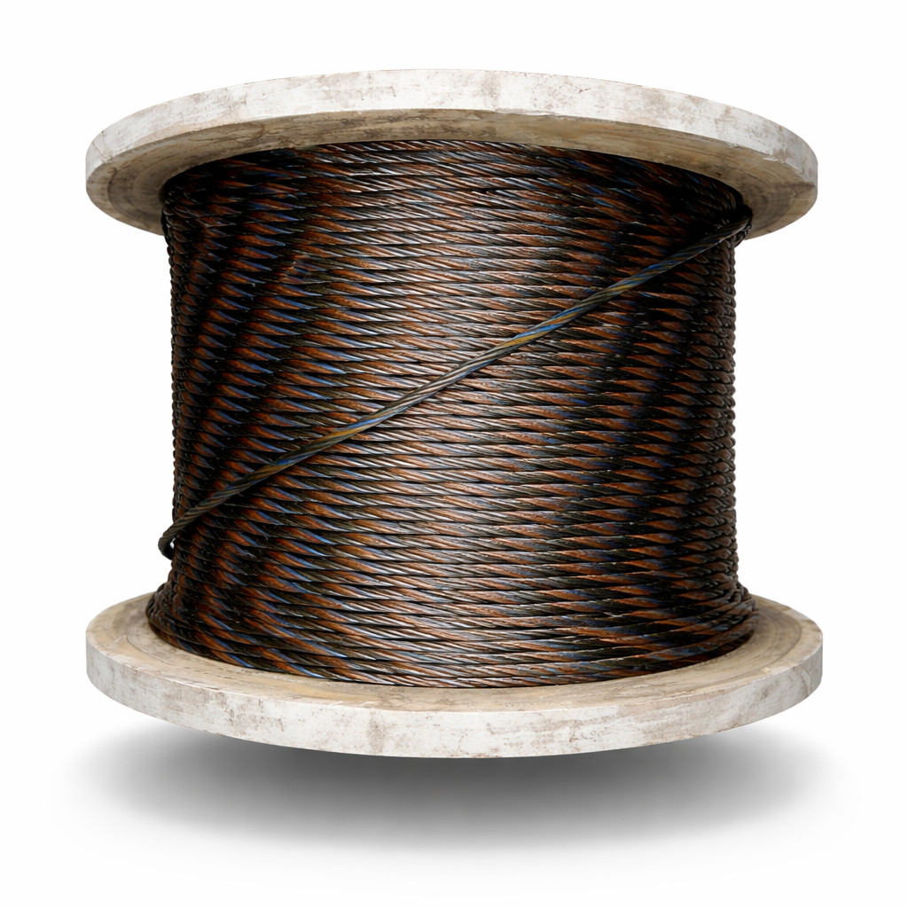 5/16" Steel Core Wire Rope Bulk 500 FT 6x19 EIPS Tow Crane Cable