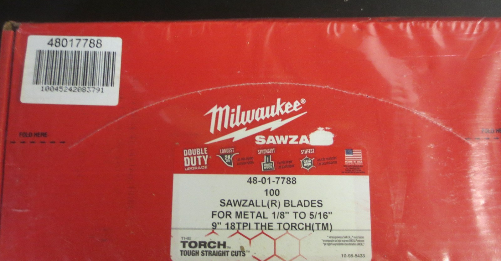 Milwaukee 9" 18 TPI Sawzall Torch Metal Demolition Blade  48-01-7788