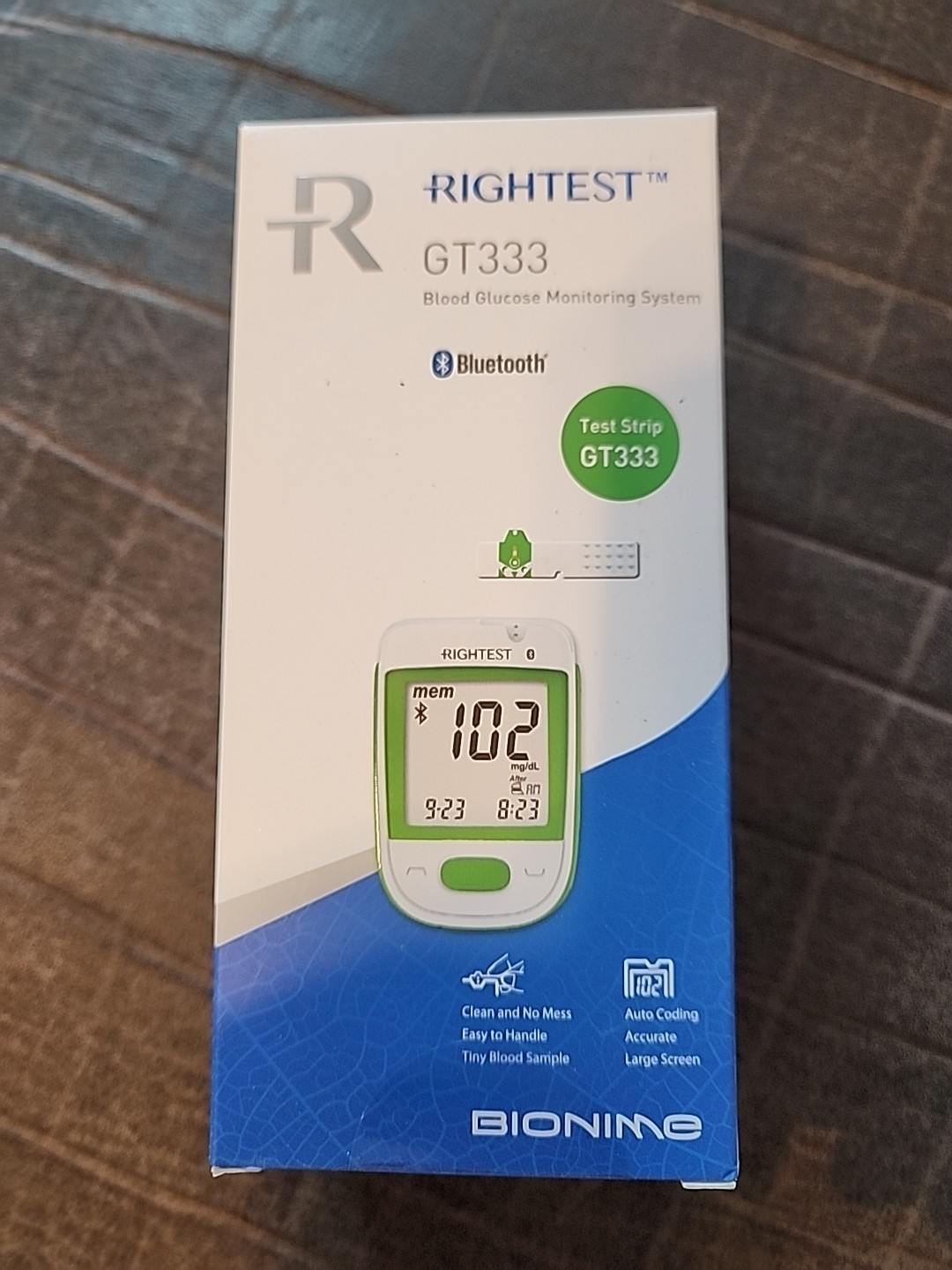 Rightest GT333 Blood Glucose Monitoring System, Bluetooth New in Box  - 044