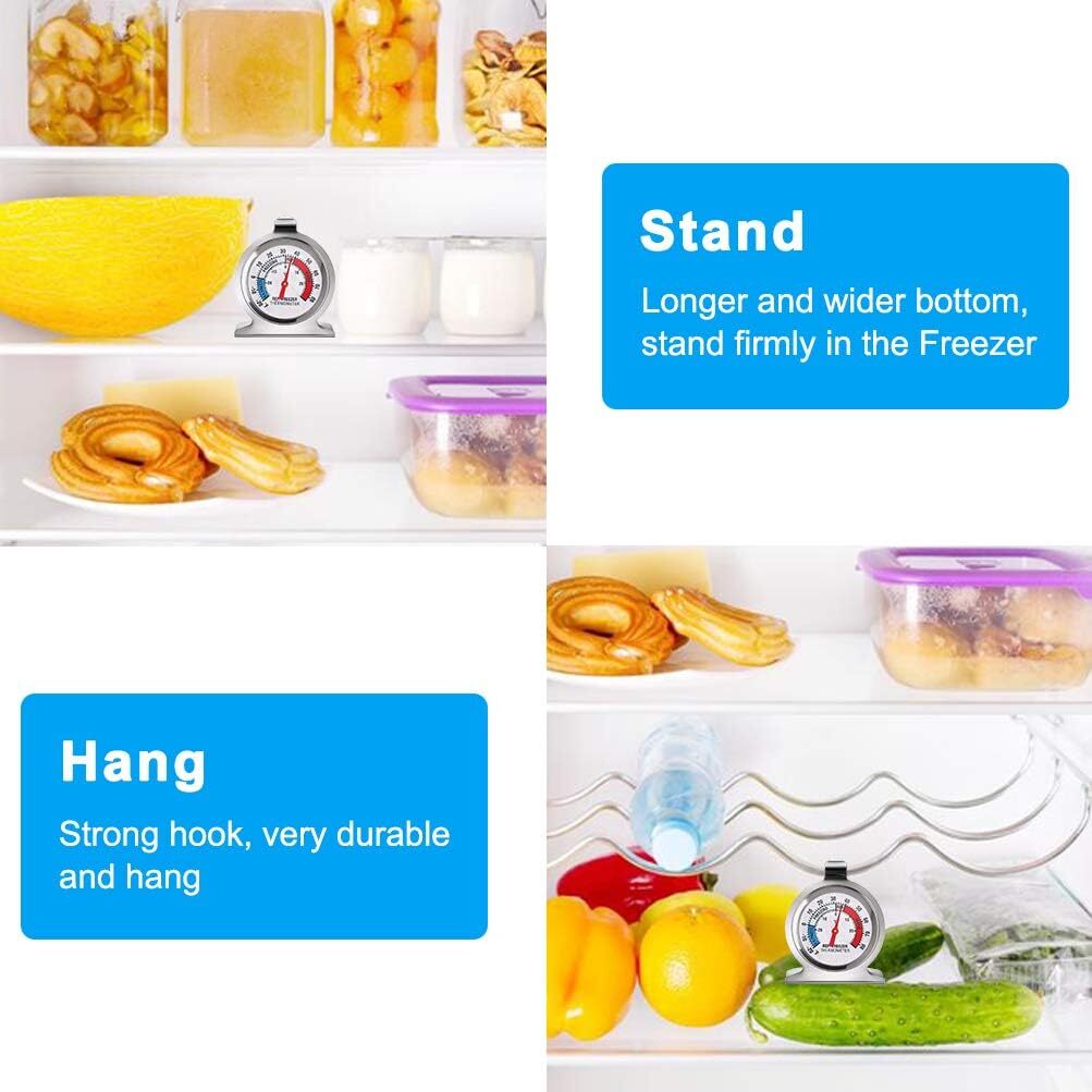 2Pc Refrigerator Thermometer Freezer Kitchen Fridge Temperature Gauge Sensor.