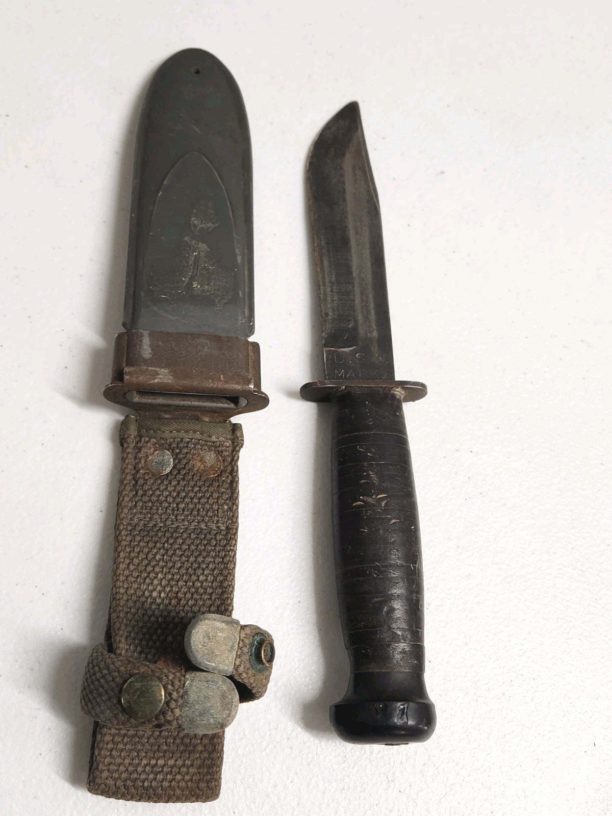 wwii camillus knife U.S.N Mark 1 Lighting Knife With Sheath