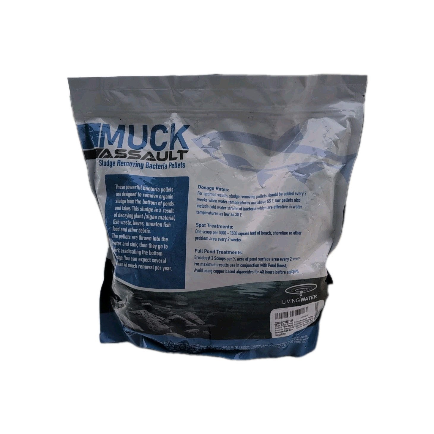 Muck Assault Sludge Removing bacteria Pellets 5lb Bag For Ponds