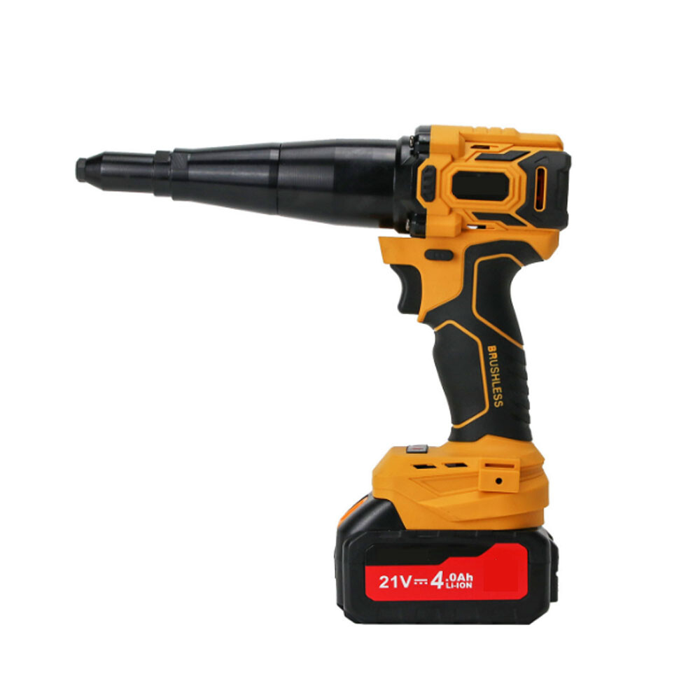 Automatic Brushless Cordless Electric Rivet Gun with 2 Battery Rivet Gun Kit