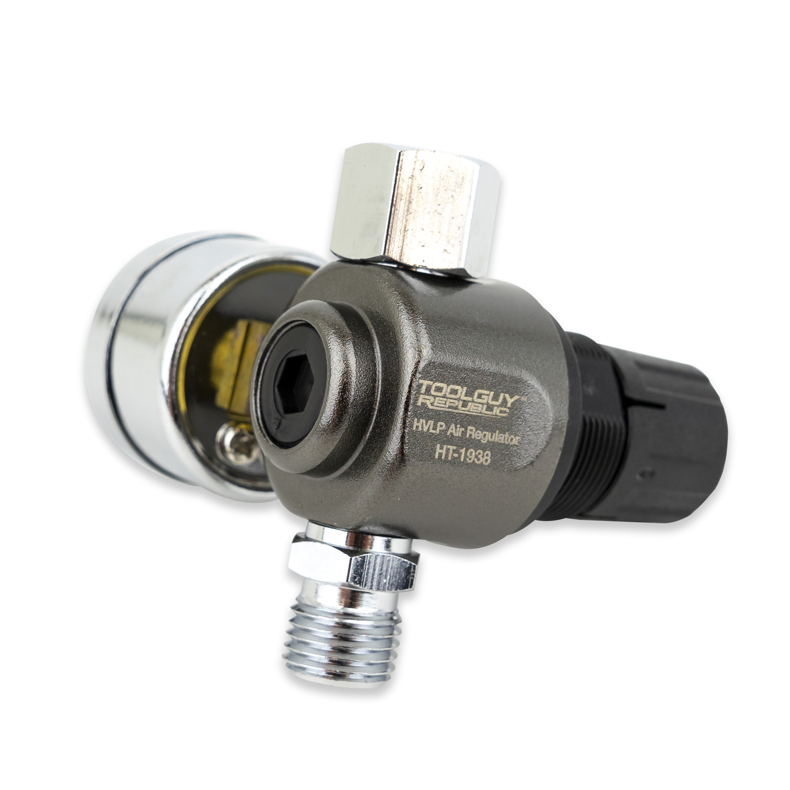 HVLP Spray Gun Air Regulator with Pressure Gauge and Diaphragm Control