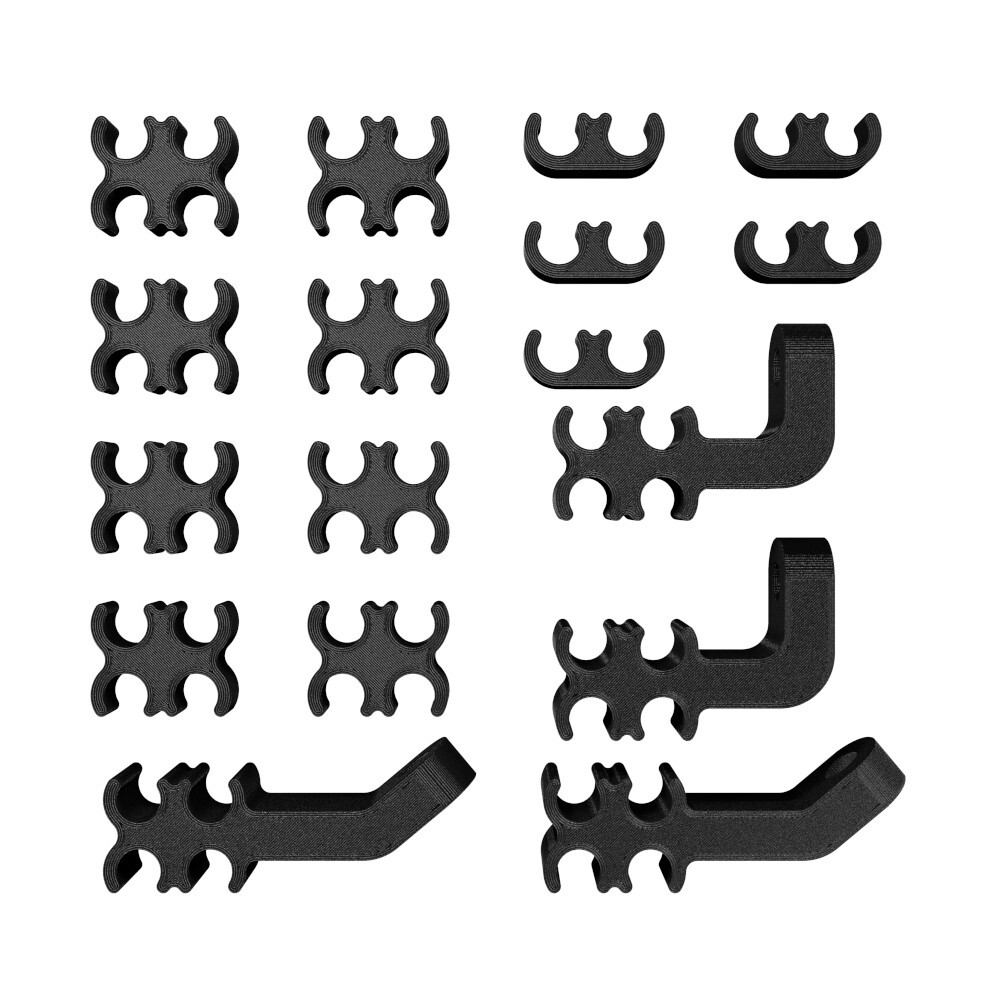 8mm Black Deluxe Small Block Chevy Under Exhaust Spark Plug Wire Loom Set