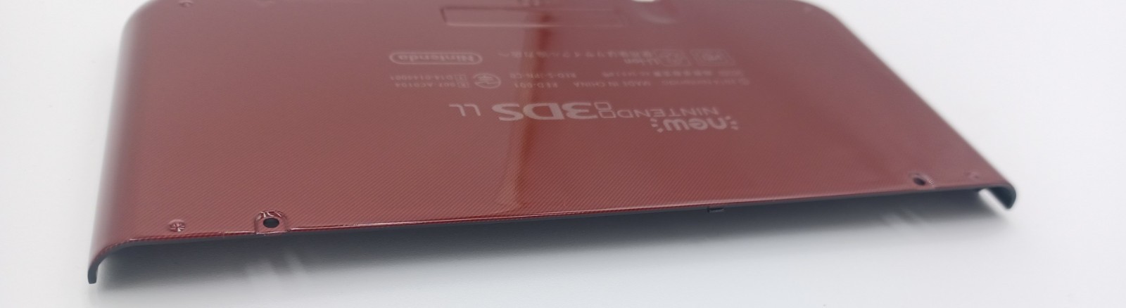 New Nintendo 3ds Xl LL Red Replacement Shells Front/Rear + Rubbers+Screws+Label