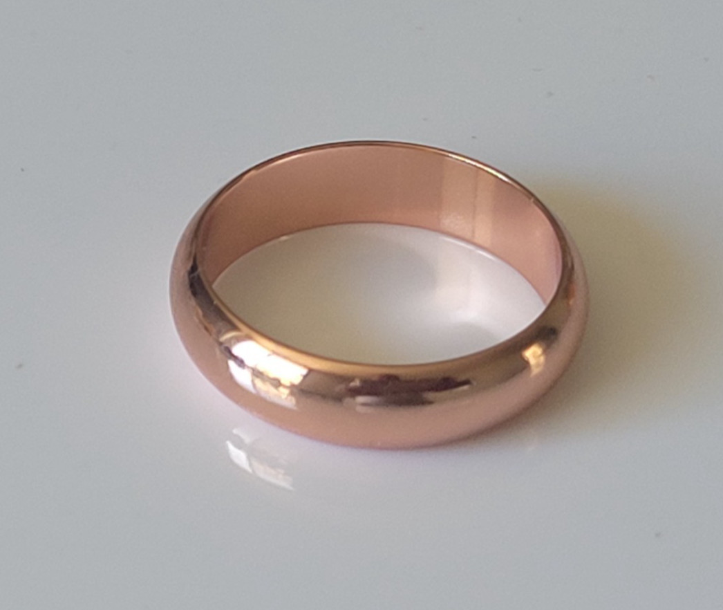 Pure Solid Copper Magnetic Ring - Arthritis Therapy Energy 6 mm Dome Ring
