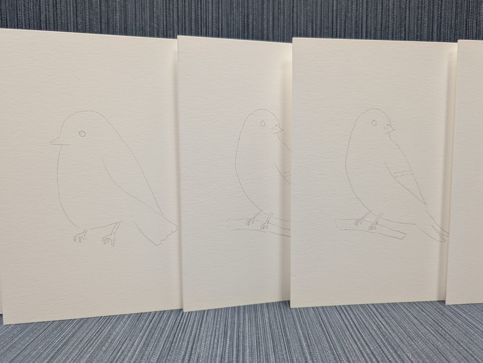 Set of 8 x Emily Lex Studio Paintable Watercolor Notecards 5"x7" Sketches Inc.