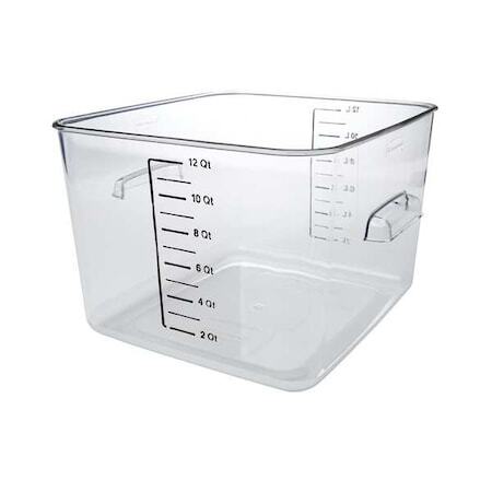 Rubbermaid Commercial Fg631200clr Square Storage Container,12 Qt,Clear