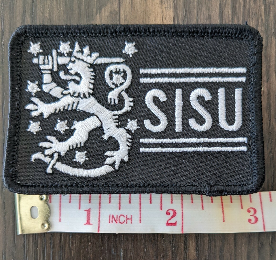 Finnish Coat of Arms Sisu Blue And White or Black and White Morale Style Patch