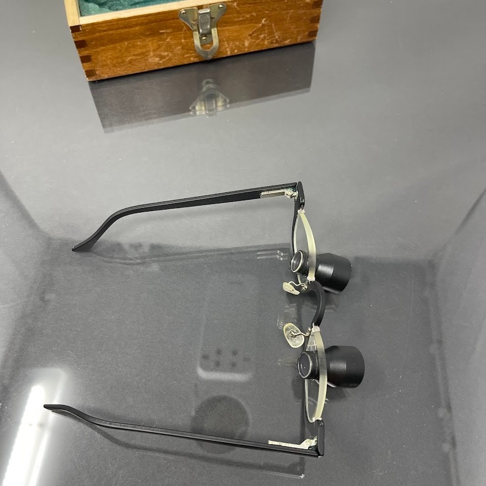 Vintage Surgical Spectacles Glasses in Wooden Box