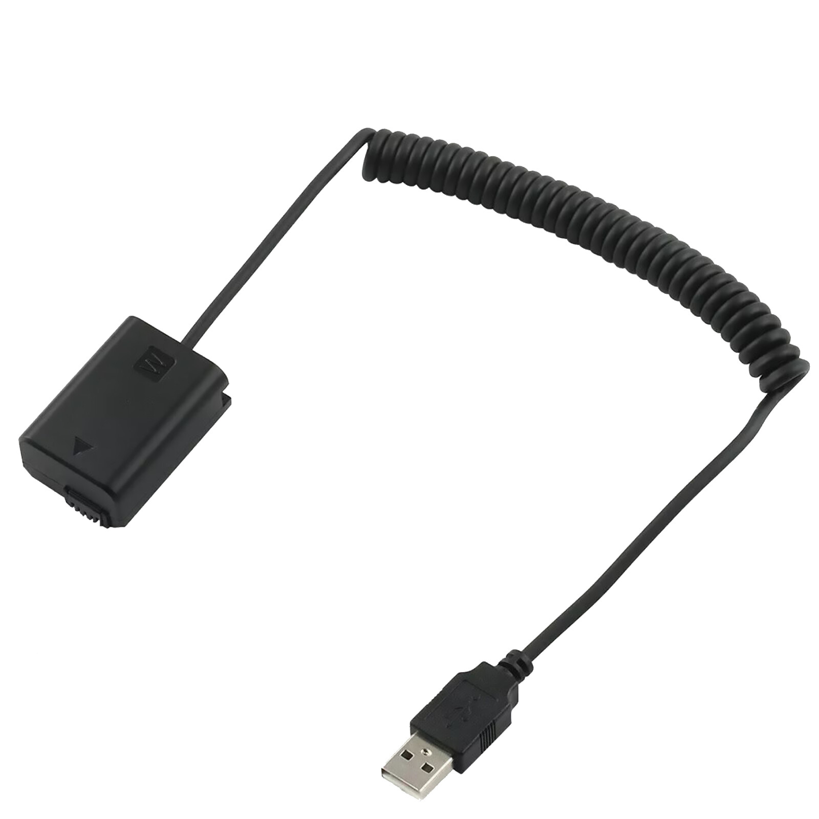 NP-FW50 Dummy Battery Adapter USB Cable for Sony A7 A7R2 A6500 A6400 Power Bank