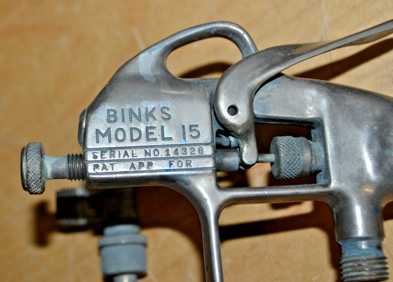 BINKS Mfg. Co. Models 7 , 18 , 15 Paint Spray Guns Lot, Nozzles, Cans ~ USA MADE