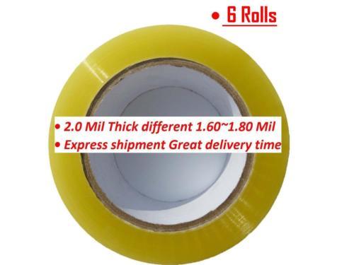 1-6-12-18-24-36-72 Rolls Clear Packing Packaging Carton Sealing Tape 2x110 Yards