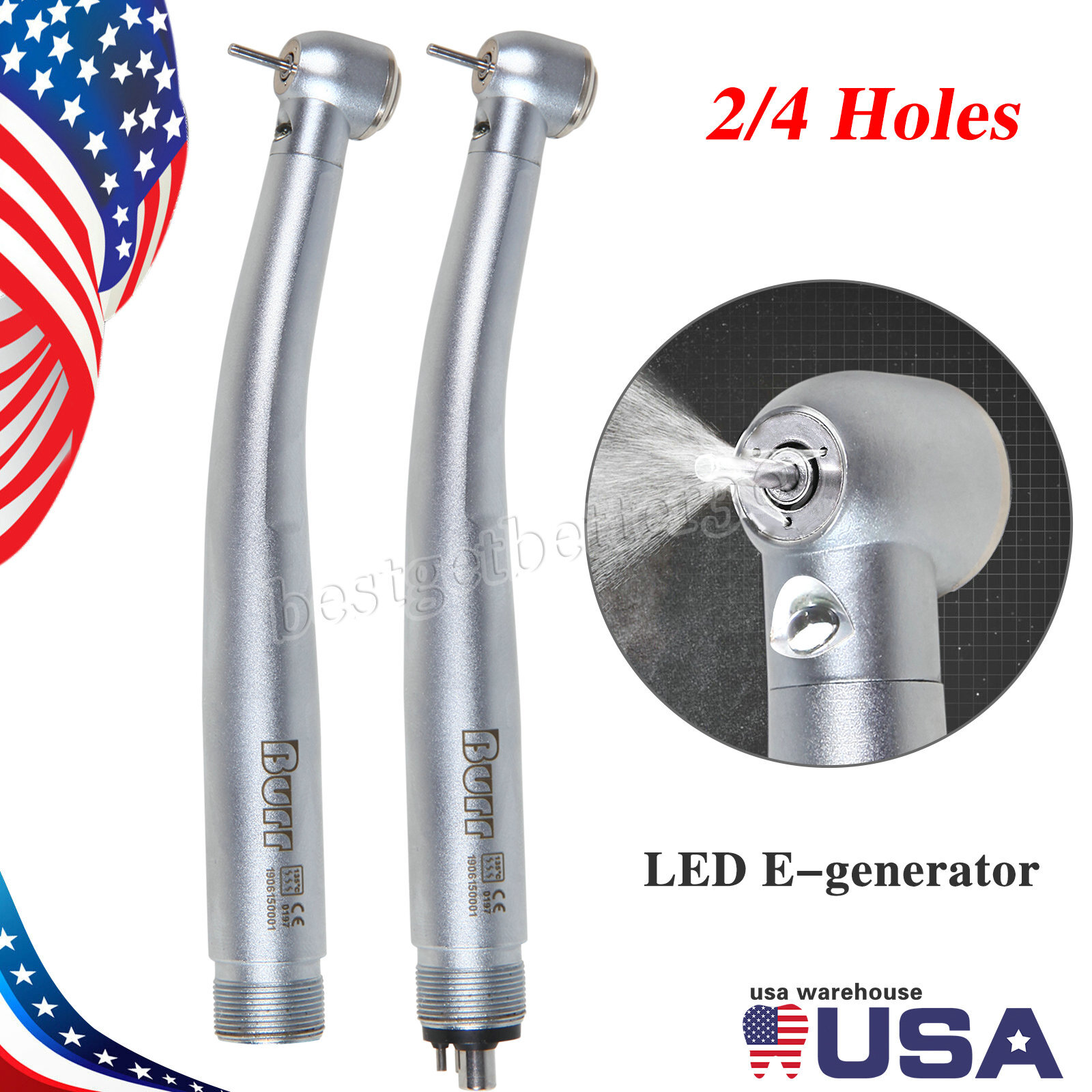 Dental Fiber Optic LED E-generator high speed handpiece 4HOLE/2HOLE NSK Style