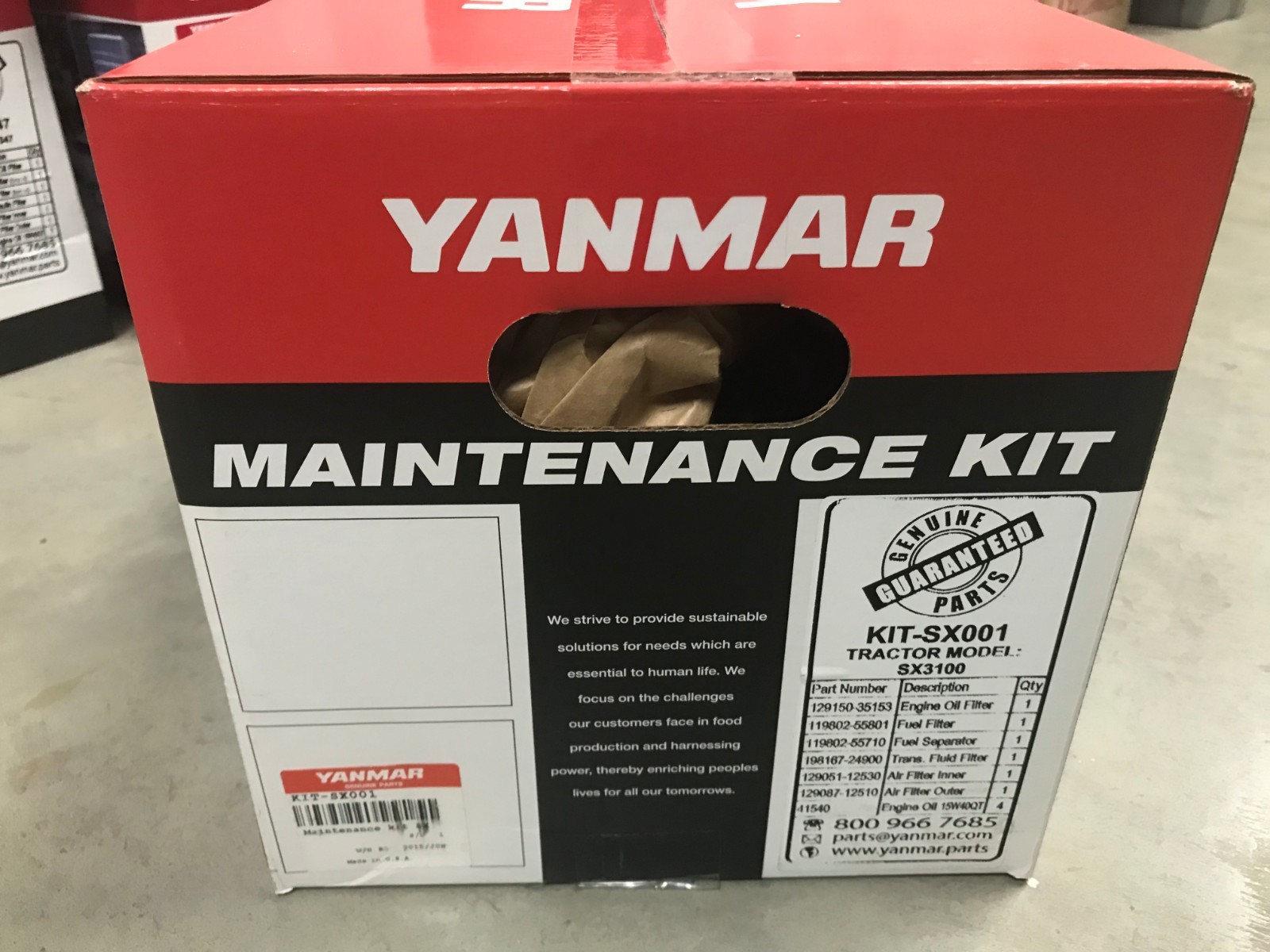 OEM Yanmar Maintenance Kit for SX3100 - KIT-SX001