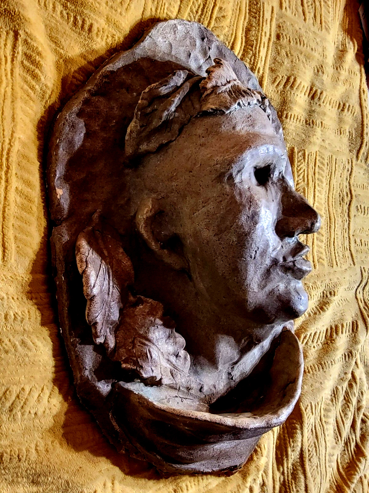 Death Mask Face Post-Mortem Funeral Grave Cemetery Oddity Bird Feeder Garden