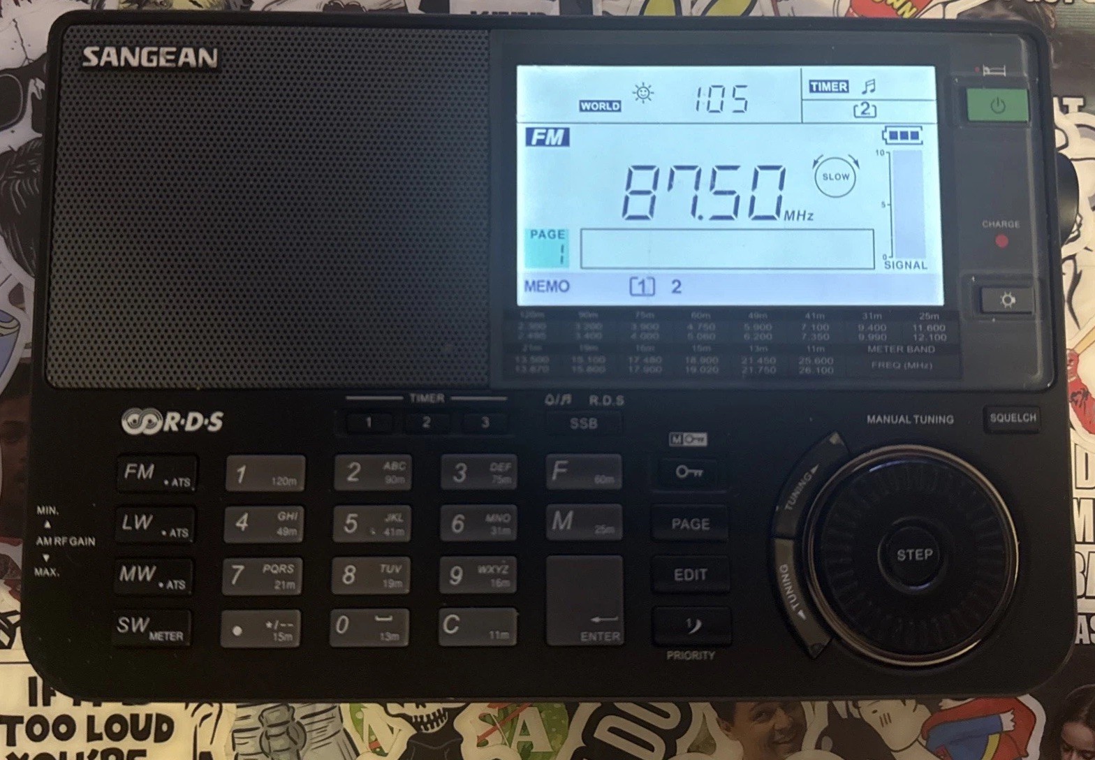 Sangean ATS-909X FM SW MW LW - SSB Multi-Band Radio receiver with RDS - Nice