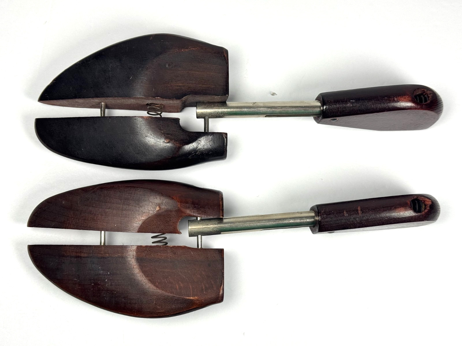 Vintage Rochester Shoe Tree Company Wooden Shoe Trees Mens SIze 5 Split Toe USA