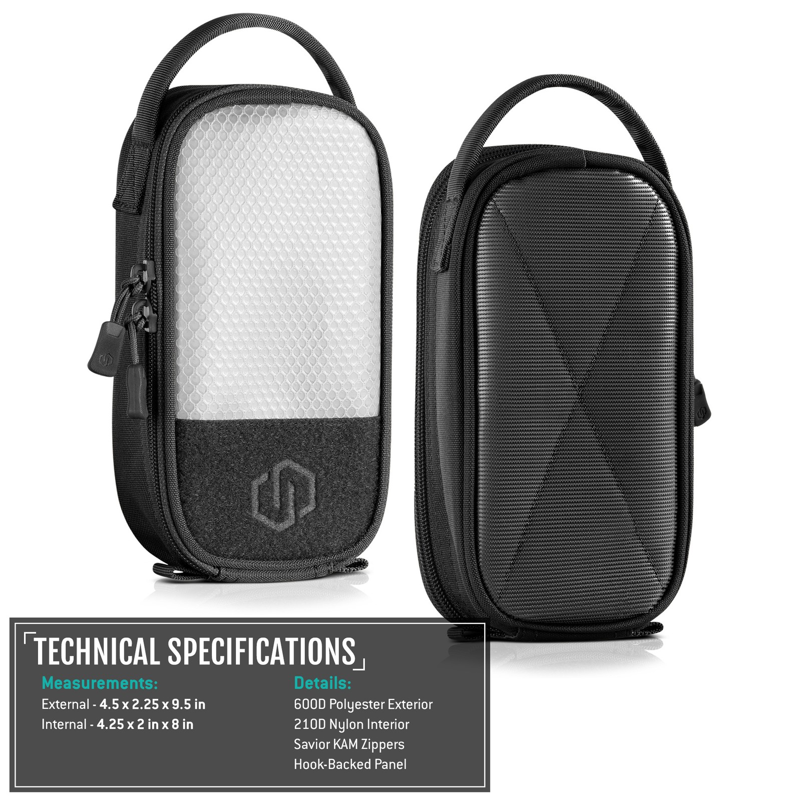 [HOOK-BACKED] 8" x 4" Tactical Mesh Pouch Range Bag Gear Storage EDC Organizer