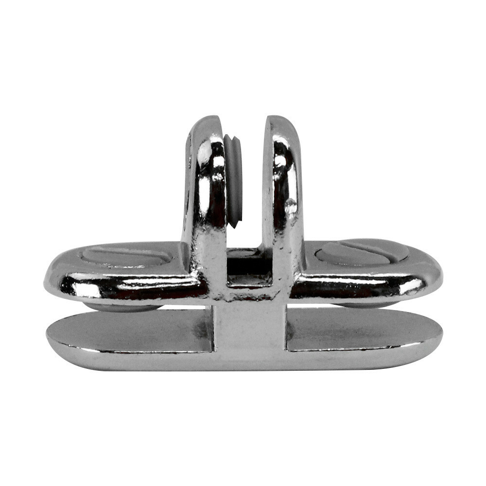 5 Pc Chrome 3 Way Glass 3/16'' Use Cubic Cubbie Connector Clip Tempered Glass