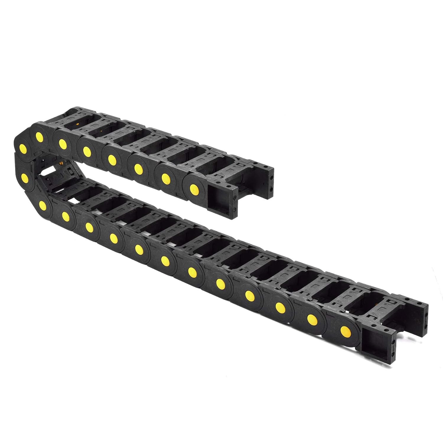 Plastic Drag Chain Cable Carrier Open Type with End Connectors R125 25 X 57Mm L1