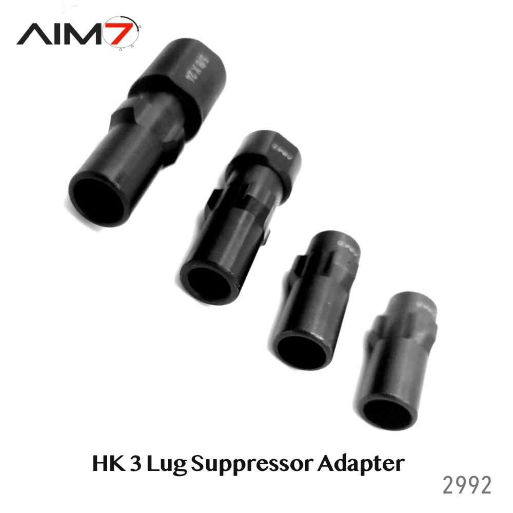 Aim7 3-Lug Muzzle Device 1/2x28, 1/2x36, 5/8x24, M135.1LH