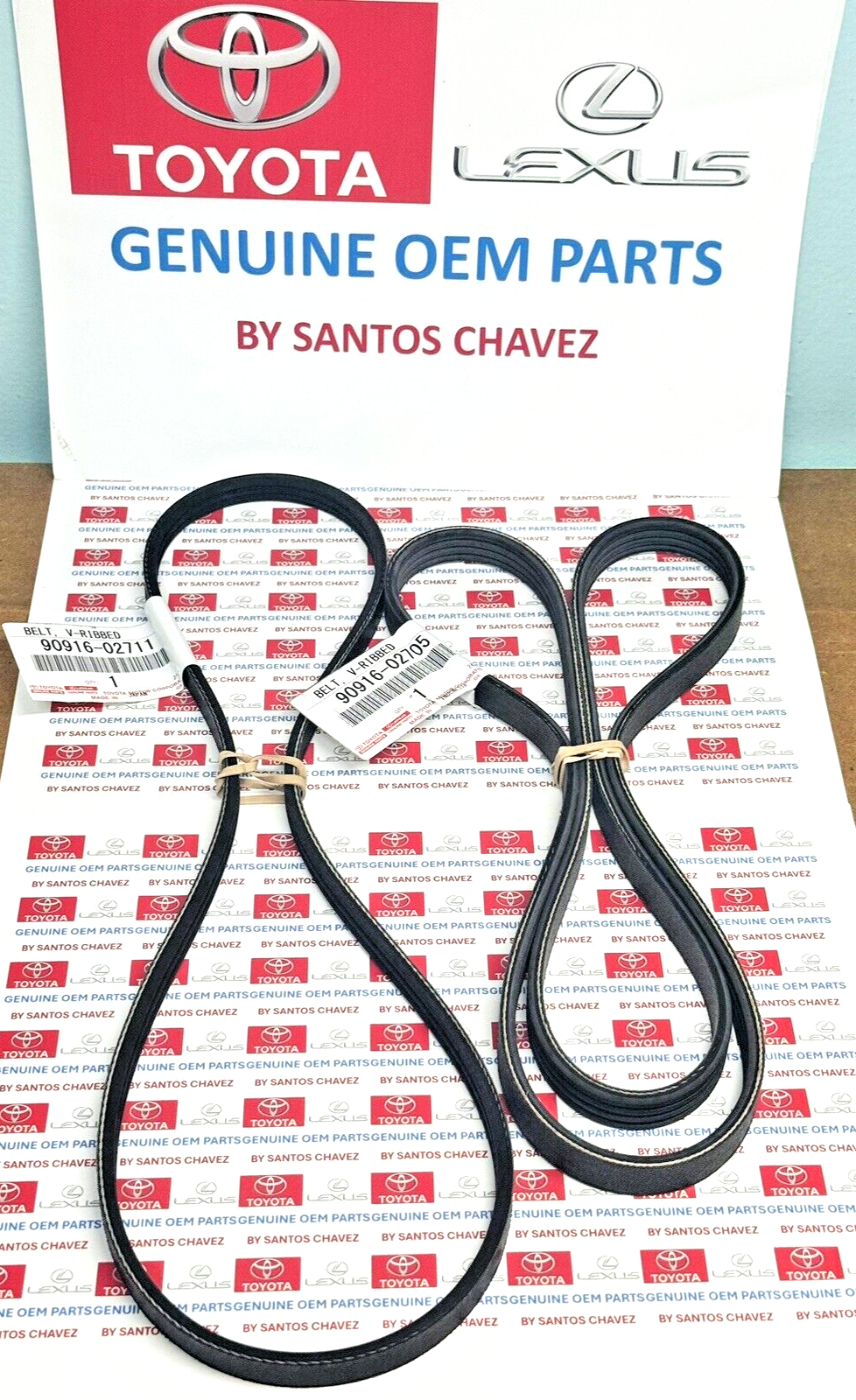 2004-06 Scion xA xB Drive Belt Kit GENUINE OEM PART 90916-02705 90916-02711