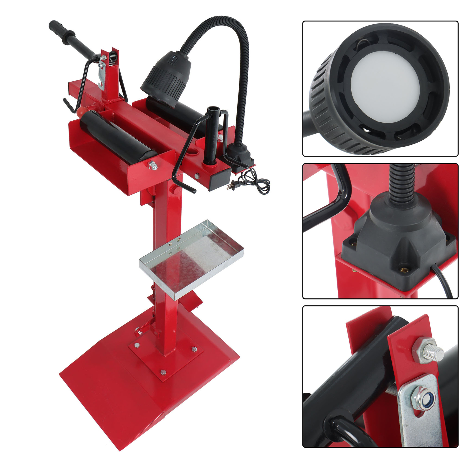 Manual Car Tire Spreader Tool Heavy Duty Tire Changer Repair Tires w/ Led Light