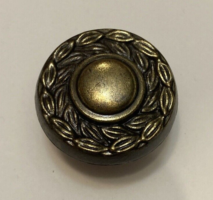 Leaf Border Cabinet Drawer Pulls Knobs 1.25" English Bronze Finish Set of 8