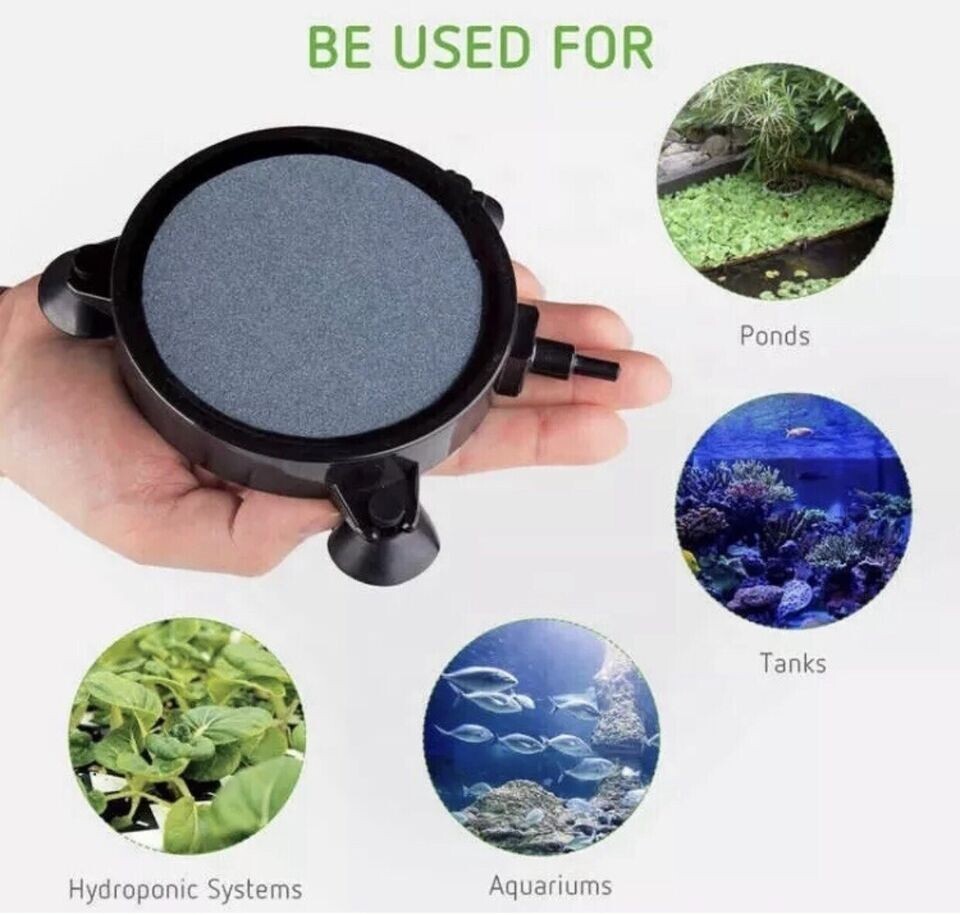 4-Inch 4 pack Aquarium Air Bubble Disk Stone Hydroponics Oxygen Aerator