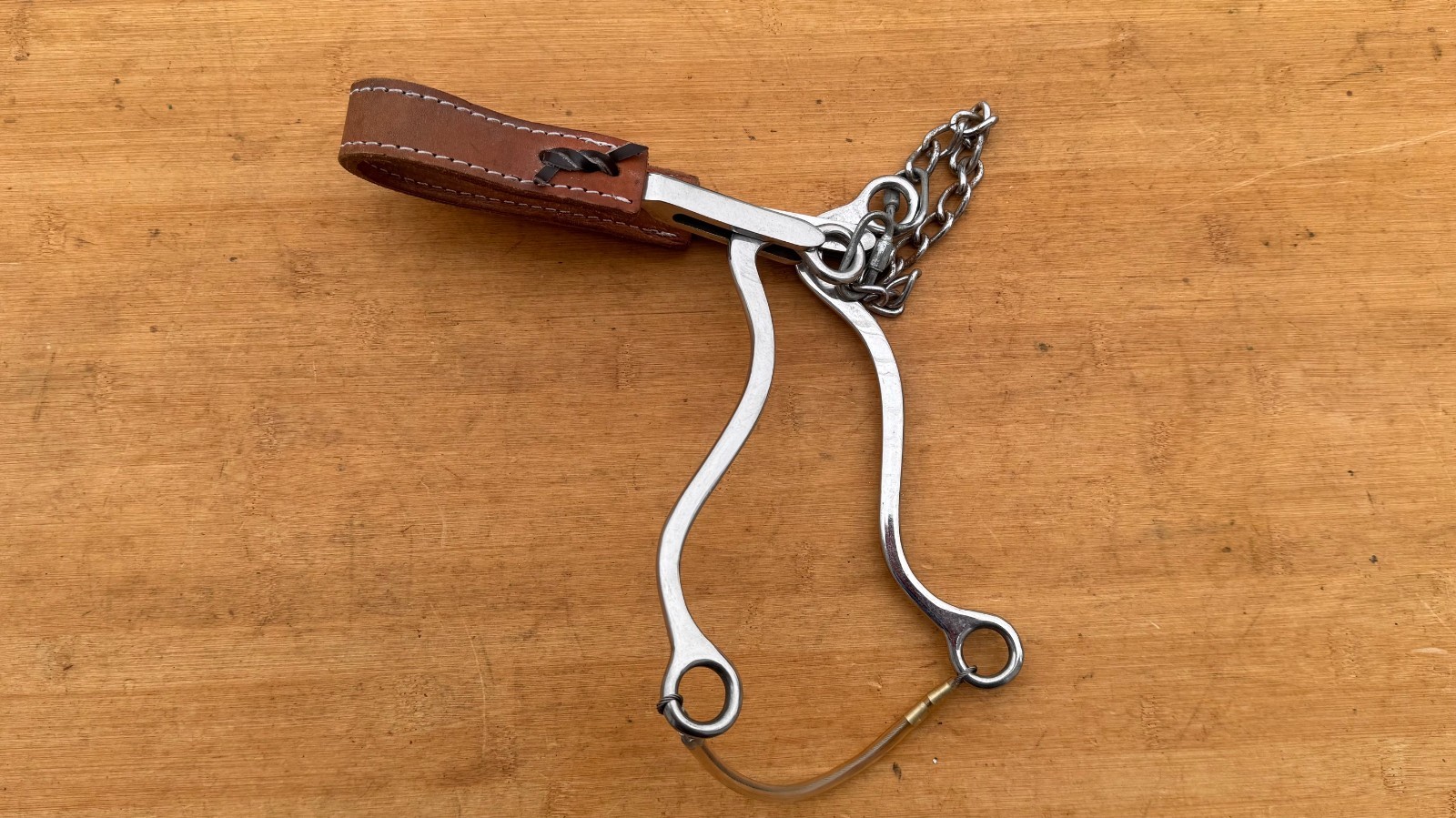 REINSMAN 951 Leather Nose Western Horse Mechanical Hackamore  ~ NICE!!