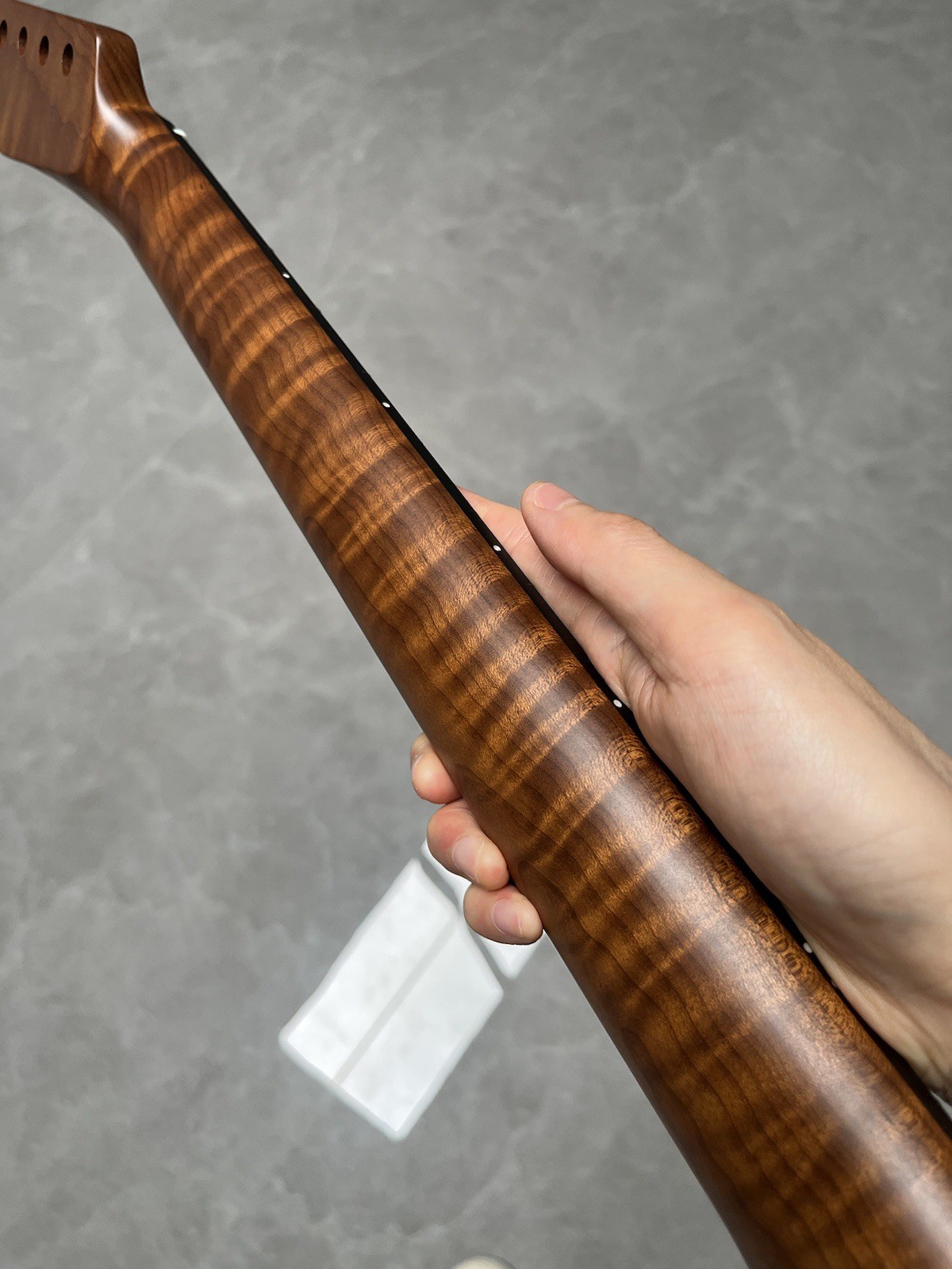 AAAAA NEW Stainless Ebony 22fret Satin Roasted Flame Maple electric guitar neck