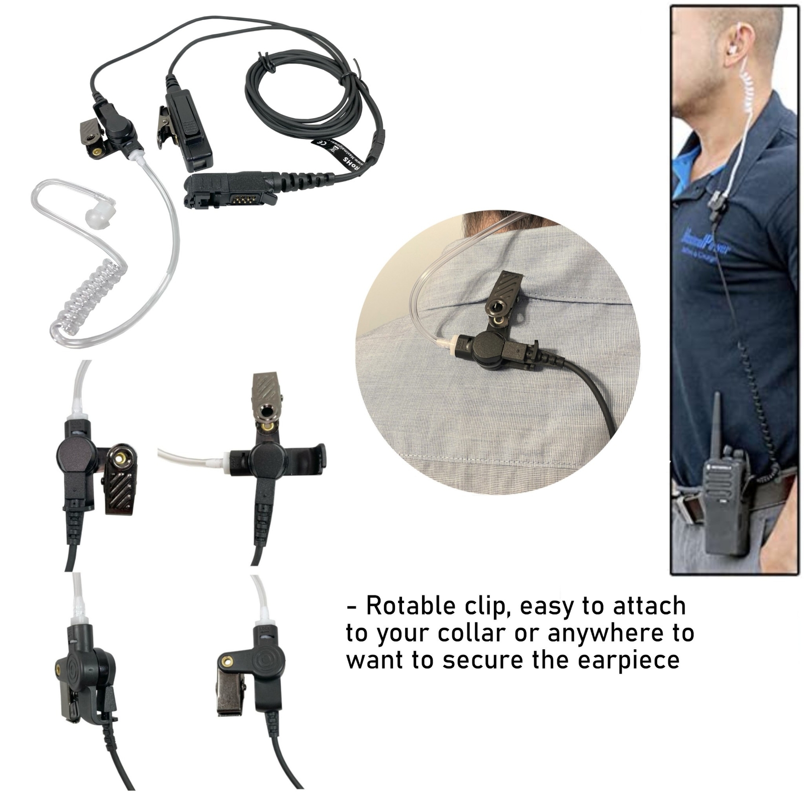 Earpiece Headset for Motorola XPR3300e XPR3300 XPR3000 XPR3500 XPR3500e radio