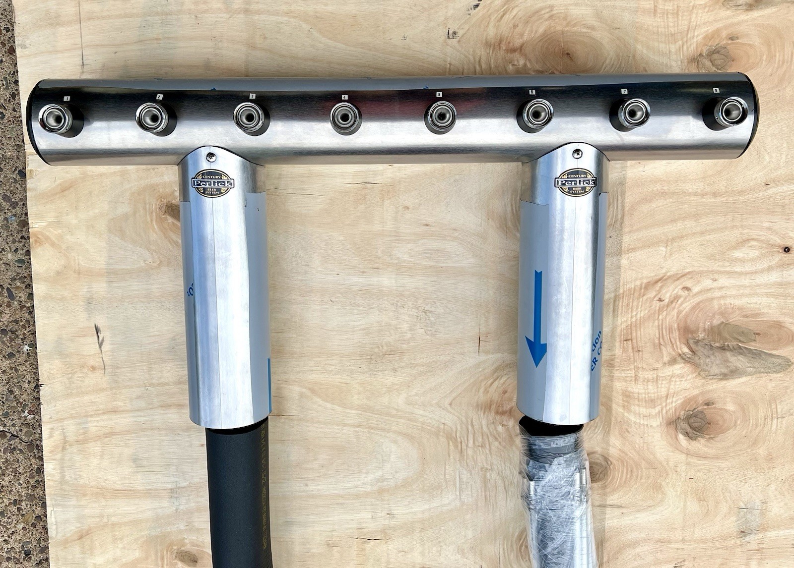 Perlick Winged Bridge Tower for Century System, 8 Faucets, NEW!