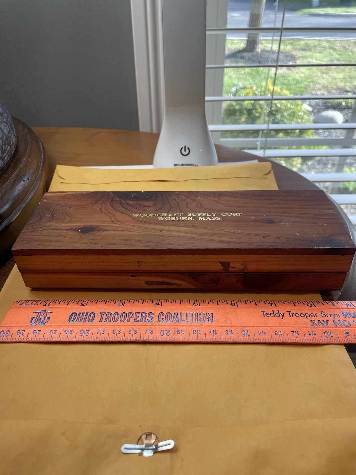 Vintage Norton 1B8 India Dual Side Sharpening Stone 9x3x2 Rosewood Box Near Mint